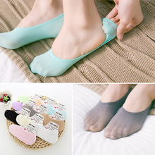 Sale 1Pair Silk Short Socks Candy Color Summer Breathable Silicone Antiskid Invisibility Summer Comfortable Socks 2024 - buy cheap
