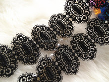 3 Yards Black Venice Lace Trim Retro Jewelry Lace 1.57 Inches Wide 2024 - buy cheap