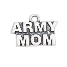 RAINXTAR Wholesale Vintage Army Mom Message Alloy Charms 14*18mm 50pcs AAC769 2024 - buy cheap