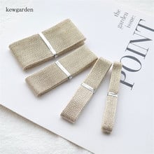 Kewgarden DIY Hair Bow Earrings Accessories Satin Ribbon Gold Sliver Mesh Ribbons  1.5" 1" 16 10mm Handmade Tape Wedding 6Meter 2024 - buy cheap