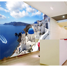 Beibehang-papel tapiz estereoscópico 3D para restaurante mediterráneo, tapiz para dormitorio, sala de estar, papel de pared de fondo de TV y sofá, murales de Castillo 2024 - compra barato