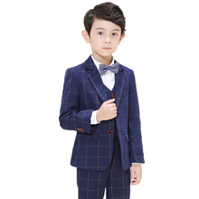 Blazer a cuadros para niños, traje de flores y Piano Formal, esmoquin para fiesta de cumpleaños, conjunto de ropa escolar, 2020 2024 - compra barato