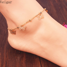 Ankle Bracelet Foot Leg Gold Color Chain with Fashion Cute Simple Insect Butterfly Anklets Jewelry for Female Best Friend Gifts 2024 - buy cheap