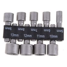 9pcs/set 5mm-13mm 1/4inch DIY Hex Shank Socket Sleeve Nozzles Nut Driver Bit Set Drill Bit Adapter for Woodworking Power Tool 2024 - buy cheap