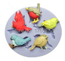 Free shipping noe style bird Modelling fondant silicon mold chocolate cake decoration silicone mold silicone mold 2024 - buy cheap