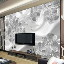 beibehang Custom Photo Wallpaper 3D Mural Wall Sticker Modern Simple Jewelry Flower Silk Mural TV Background papel de parede 2024 - buy cheap