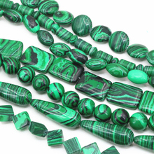9 shape green synthetic veins malachite calaite stone abacus barrle rice cube rectangle coin oval loose beads jewelry 15" B363 2024 - buy cheap