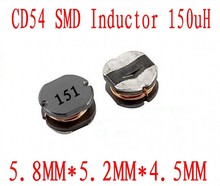 Inductores de potencia SMD, 1000 unids/lote, CD54 150uh 151, Chip inductor 5,8x5x4,5mm 2024 - compra barato