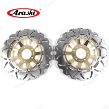 ARASHI For SUZUKI GSX R 750 1989 1990 1991 1992 1993 1994 1995 CNC Front Brake Rotors Brake Disc GSXR 750 GSXR750 Aluminum Gold 2024 - buy cheap