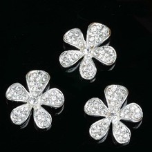 10 tamanhos 25*24mm botões com strass prateado enfeite de enfeite com parte traseira plana para artesanato faça você mesmo laço de cabelo sapatos de casamento botões decorativos 2024 - compre barato