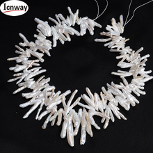 Natural AA white chicken feet Freshwater Pearl 25mm 15inches DIY necklace bracelet earring FreeShipping Wholesale 2024 - buy cheap