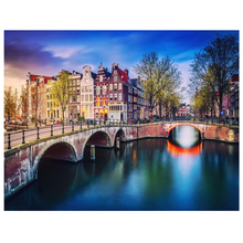5D алмазная живопись своими руками, вышивка крестиком, квадратная мозаика, Амстердам, Нидерланды, фотосессия детской комнаты 2024 - купить недорого