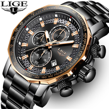 Новинка 2020 LIGE мужские часы Топ бренд класса люкс мужские водонепроницаемые военные спортивные часы мужские полностью Стальные кварцевые часы Relogio Masculino 2024 - купить недорого