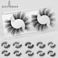 SEXYSHEEP 2 pairs natural false eyelashes fake lashes makeup kit 3D Mink Lashes eyelash extension mink eyelashes maquiagem 2024 - buy cheap