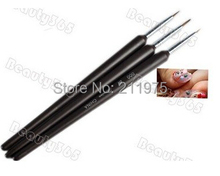 5 компл./лот 3 шт. набор кистей для дизайна ногтей акриловые кисти для рисования ручка дизайн лайнер для рисования оптовая продажа 2024 - купить недорого