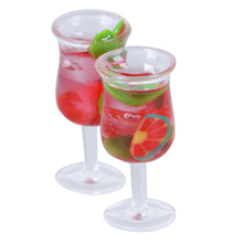 2Pcs 1:12 Doll House Goblet Cocktail Glass Dollhouse Miniature Dollhouse Accessories Colorful Glass Cup Goblet Bar Drinking 2024 - buy cheap