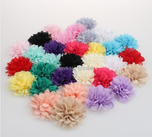 2014 new 3.7" Chiffon Flower head fabric flower in handmade 16colors multi layers wholesale price 600Pcs/lot free shipping 2024 - buy cheap