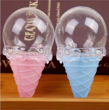 30 pcs Free Shipping Transparent Plastic Empty  Candy Cookies Ice Cream Shape Wedding Baptism Gift Box Party Debris Storage 2024 - buy cheap