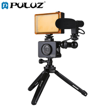 PULUZ Tripod Set For Sony RX0 Housing Shell Cage+Ball Head Magic Arm+Desktop Tripod Mount+Light+Microphone Kits Black 2024 - buy cheap