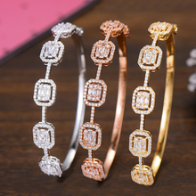 GODKI Spring Trendy Luxury Stackable Statement Bangle For Women Wedding Full Cubic Zircon Crystal CZ Dubai Bracelets 2019 2024 - buy cheap