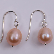 Женские серьги-капельки JYX, серьги из розового серебра 925 пробы с пресноводной жемчужиной 2024 - купить недорого