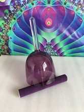 Фиолетовый кристалл ручка поющей чаши идеальный 4-й Октав B note Crown чакр или других цветов 2024 - купить недорого
