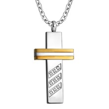 YAFFIL Gold Sliver Chain Male Necklace Men Jewelry Birthday Gifts Religious Cross Pendant Necklace Gift Fashion Pendants New 2024 - buy cheap