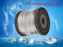 Cable de acero inoxidable más suave para pesca, cuerda de tracción de 1MM, 1,2 MM, 1,5 MM, 50M, 7x7, 304, amarre de elevación 2024 - compra barato