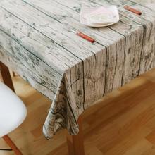 HobbyLane Wood Grain Pattern Decorative Tablecloth Cotton Linen Tablecloth Dining Table Cover For Kitchen Home Decor 2024 - buy cheap