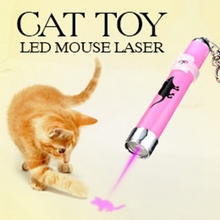 Creative and Funny Pet Cat Toys Portable  LED Laser Pointer light Pen With Bright Animation Mouse Shadow 2024 - buy cheap