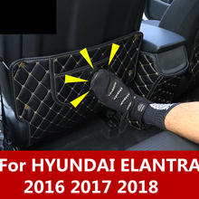 Assentos cuidado protetor de assento traseiro assento anti-pontapé almofada assento capa de assento acessórios automotivos para hyundai elantra 2016 2017 2018 2024 - compre barato