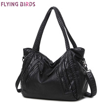Bolsa de couro macio feminina com pássaros voadores, grande, bolsa de mão, transversal do corpo para mulheres, bolsa de ombro 2024 - compre barato