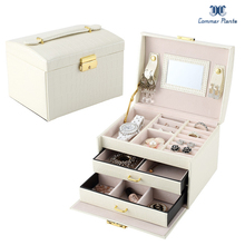 3 Layers Jewelry Organizer Box with Lock Portable Jewelry Storage Case for Women Girls Earring Ring Necklace Holder Travel Case 2024 - buy cheap
