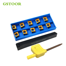 1pc SCLCR1010H06 SCLCL1010H06 100mm Tool Holder and 10pcs CCMT060204 Carbide Inserts Lathe Machine Turning Tool Set for Metal 2024 - buy cheap