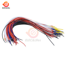 Cable de soldadura de PCB de doble cabezal, Flexible, colorido, 20CM, placa de pruebas chapada en estaño, de PVC, Cable de puente de componentes electrónicos, 100 Uds. 2024 - compra barato