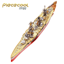 2019 Piececool Boat models 3D Metal Nano Puzzle FUSO Battleship Model Kits DIY 3D Laser Cutting Model Jigsaw Toys for Children 2024 - buy cheap