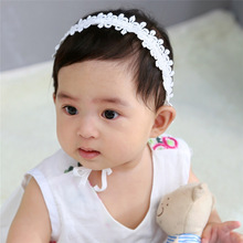 10PCS 2018 Wholesale Children's hair accessories baby lace headband bandanas turban elastic hair band photo props head wrap 2024 - buy cheap