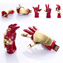 Amthin usb flash drive Creative IRON MAN pendrive Palm Shape Movable Joint U Disk Portable 4G 8G 16G USB pen drive Free Shipping 2024 - buy cheap