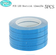 5pcs/lot 12mmx25mx0.2mm Transfer Tape Double Sided Thermal Conductive Adhesive tape Chip PCB LED Heatsink thermal tape 2024 - buy cheap