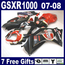 Kit de carenado de plástico ABS para Suzuki GSXR1000 07 08, juego de carenados GSXR1000 2007 2008 QR41, color rojo y negro 2024 - compra barato