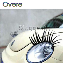 Overe 1Pair 3D Car Headlight Fake Eye Lash Stickers For BMW E60 E36 E46 E90 E39 E30 F30 F10 F20 X5 E53 E70 E87 E34 2024 - buy cheap