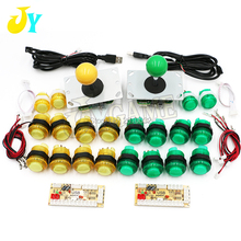 DIY Arcade Set Kits Push Buttons Replacement Parts USB Controller Joystick + LED Push Button set 2 Player Arcade K 2024 - buy cheap