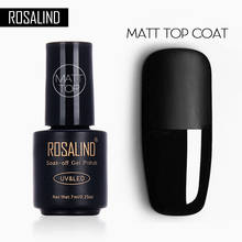 ROSALIND Матовый верхний слой 7 мл Лак для ногтей для УФ-и светодиодной лампы полупрозрачный Перманентный Гель-лак отмачиваемый Гель-лак для ногтей лак для дизайна ногтей 2024 - купить недорого