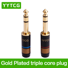 Stereo Jack 6.35mm 6.3mm Male Plug with Gold Plated Head Audio Microphone Wire Connector 6.35mm Male Plug 2024 - buy cheap