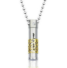 wholesale Gold color Hollow Decorative pattern pendant necklaces 316L Stainless Steel titanium necklace jewelry 2024 - buy cheap