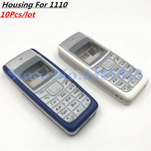 10Pcs/Lot New Full Housing Case For Nokia 1110 Front Middle Frame + English Keypads+Battery Rear Door 2024 - buy cheap