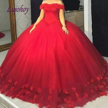 Red Lace Quinceanera Dresses Ball Gown Tulle Plus Size 15 year old Sixteen Sweet 16 Dress Prom Dresses debutante 2024 - buy cheap