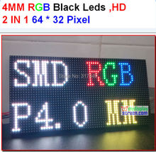 DIY P4 smd led module, high resolution, high clear, black leds, 1/16 scan, 256x128mm, 64x32pixel indoor rgb led display panel 2024 - buy cheap