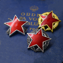 Ww ii cccp distintivos da união soviética yugoslav venus guards officers cap republilla red cinco pontas estrela ussr broche pin 2024 - compre barato