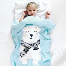 Manta de lana para bebé recién nacido, ropa de cama de oso, edredón de muselina cálida, Toalla de baño para niños, mantas hechas a mano 2024 - compra barato